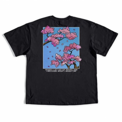 Letting go cherry blossom tee