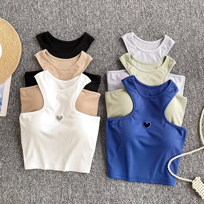 Heart-shaped cutout tank top