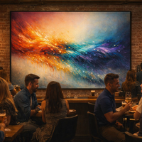 Colorful Abstract Wave Art Print Modern Wall Decor - Thumbnail 3