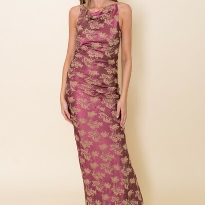 Floral print maxi slip dress