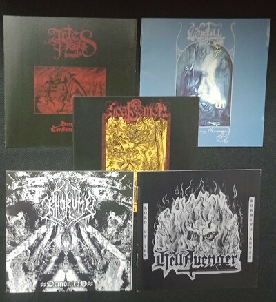 ARTES NEGRAS , KHORUMI , WINDFALL, GOAT SEMEN, HELLAVENGER Cds