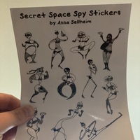 Space Secret Spy Sticker Sheet - Thumbnail 1