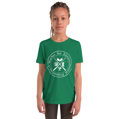 Witches for environmental protection youth cotton t-shirt