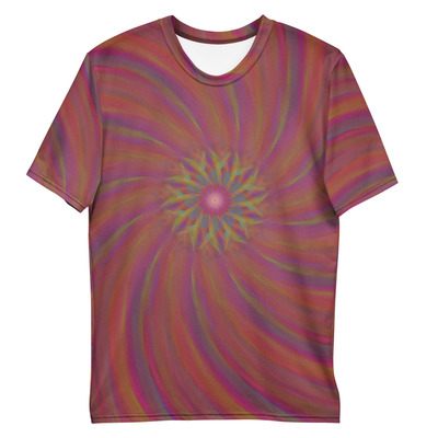 Hypnotic spiral vortex men's t-shirt
