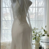 Spaghetti Strap Beaded Floor Length Chiffon Prom Dresses - Thumbnail 2