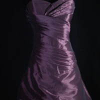 A Line Sweetheart Purple Taffeta Sleeveless Prom Dresses - Thumbnail 1