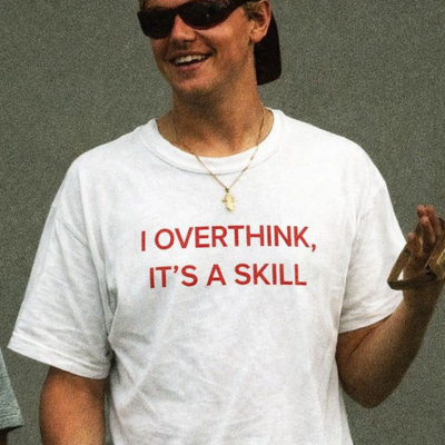 Free shipping-i overthink, it's a skill tee