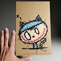Painting by Celipe Perroloco "Blue Cat"  - Thumbnail 1