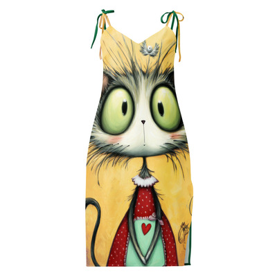Suga tie-strap midi dress