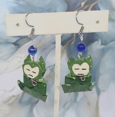 Origami earrings: Mosslax