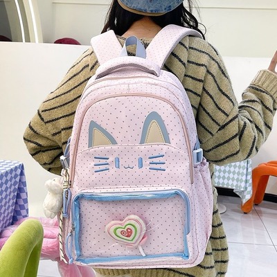 Cute cat ita-style school backpack