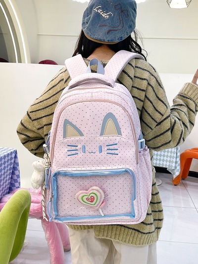 Cute cat ita-style school backpack