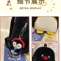 Penguin-themed plush backpack - Thumbnail 7