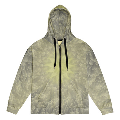 Radiant abstract sunburst zip hoodie
