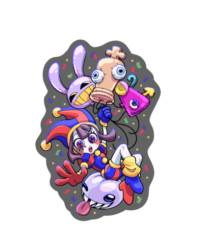 Amazing Digital Circus Pixel Balloons Sticker