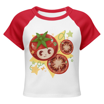 Tomato baseball baby tee