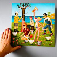 Square Print by Ricardo Nannini "Paint in Pink" - Thumbnail 1