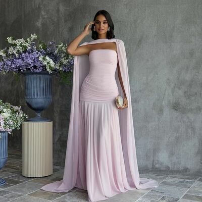 Pink sheath prom dresses evening formal party dress