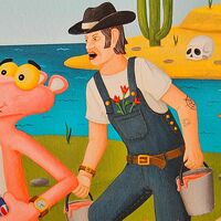 Square Print by Ricardo Nannini "Paint in Pink" - Thumbnail 8