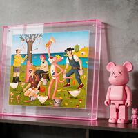 Square Print by Ricardo Nannini "Paint in Pink" - Thumbnail 2