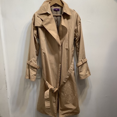 Y's puple label buttonless trench coat 