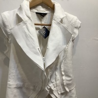 Comme des Garçons white boiled polyester sleeveless JKT  - Thumbnail 1