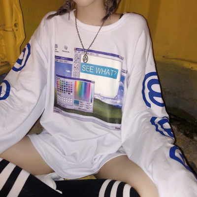 See what windows print oversized t-shirt