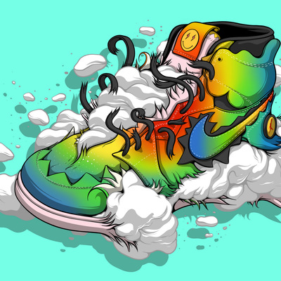 A3 print by dhani barragan "deconstructed air j. balbin" 