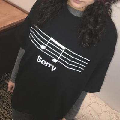 Free shipping-sorry music tee