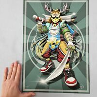 A3 Print by Dhani Barragan "Swoosh Warrior Color Ed."  - Thumbnail 1