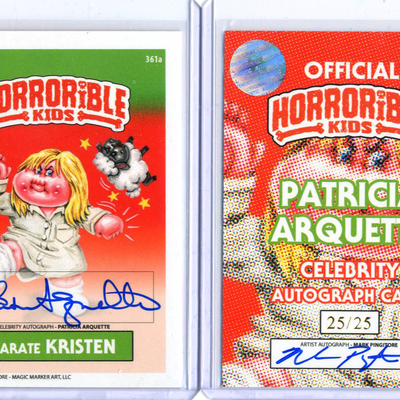 Horrorible kids patricia arquette - celebrity auto card