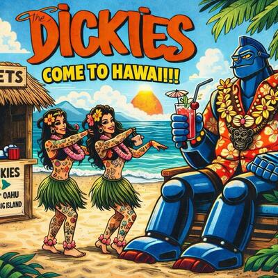 The dickies hawaii t-shirt // traditional cut (full-color on white, ash grey, or black fabric)