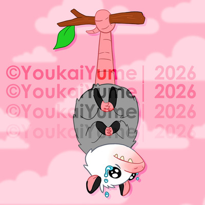 Anxiety Possum Keychain