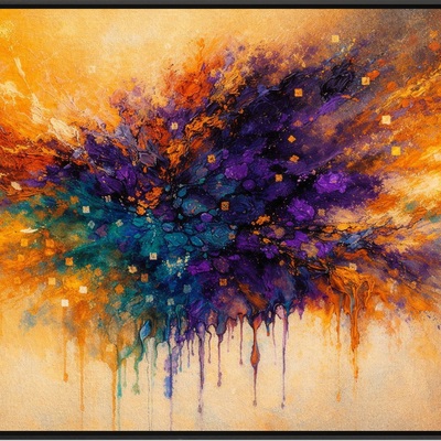 Radiant vortex abstract wall art print modern color burst