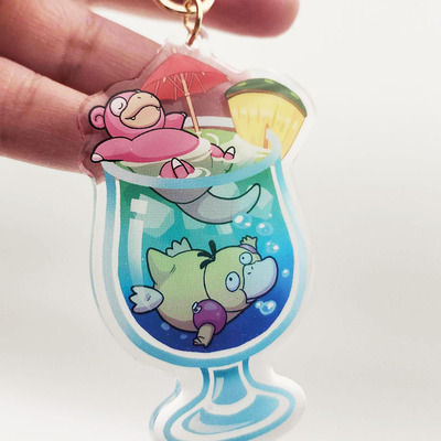 Tropical drink keychain
