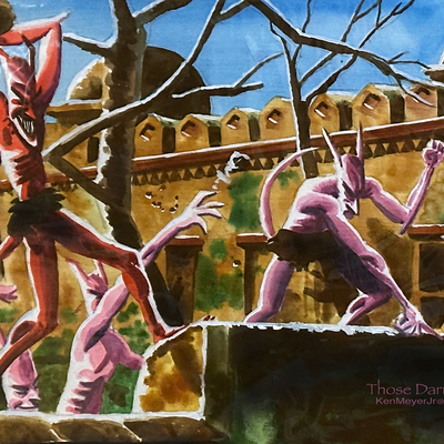 Stone throwing devils/those darn devils playmat