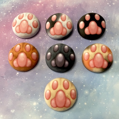 Squishy Cat Paw Plush Buttons
