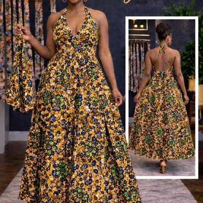 Summer elegance flow maxi - golden bloom - Thumbnail 1