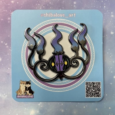 Haunted chandelier hard enamel pin