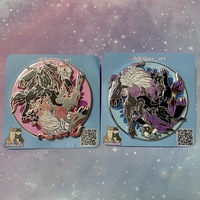 Illusion Foxes Spinning Hard Enamel Pin - Thumbnail 1