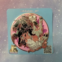 Illusion Foxes Spinning Hard Enamel Pin - Thumbnail 3