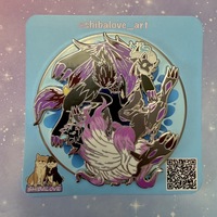 Illusion Foxes Spinning Hard Enamel Pin - Thumbnail 4