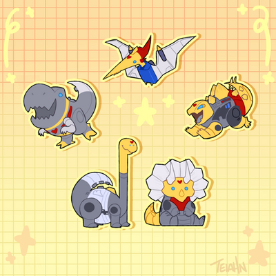 Dinobot Mini Stickers