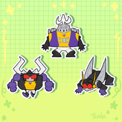 Insecticon mini stickers