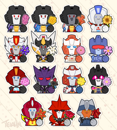 Transformers 'Giving A Flower' Sticker