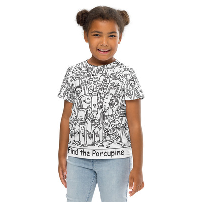 Find the porcupine kids crew neck t-shirt