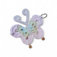Crochet Butterfly Patriotic key chain - Thumbnail 4