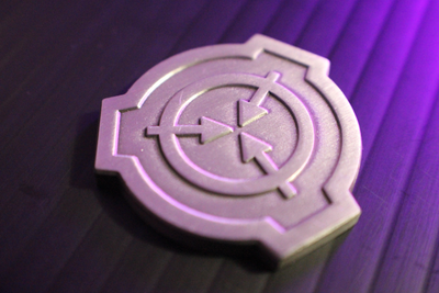 Scp logo challenge coin - secure contain protect