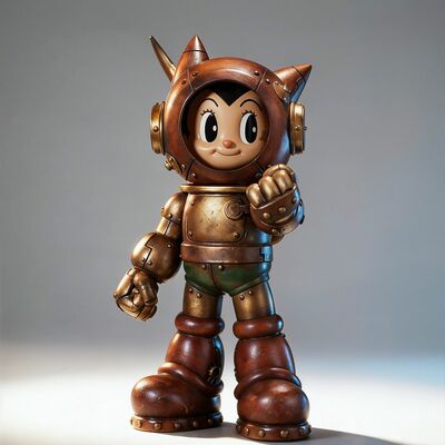Arttoy by sank toys "iron heart astro boy (tezuka x blaxk)"