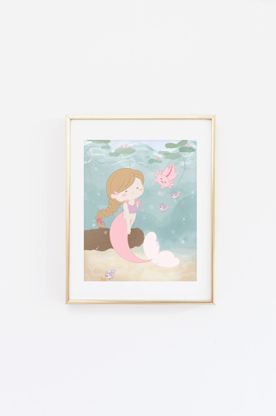 Lottie as a Mermaid Print